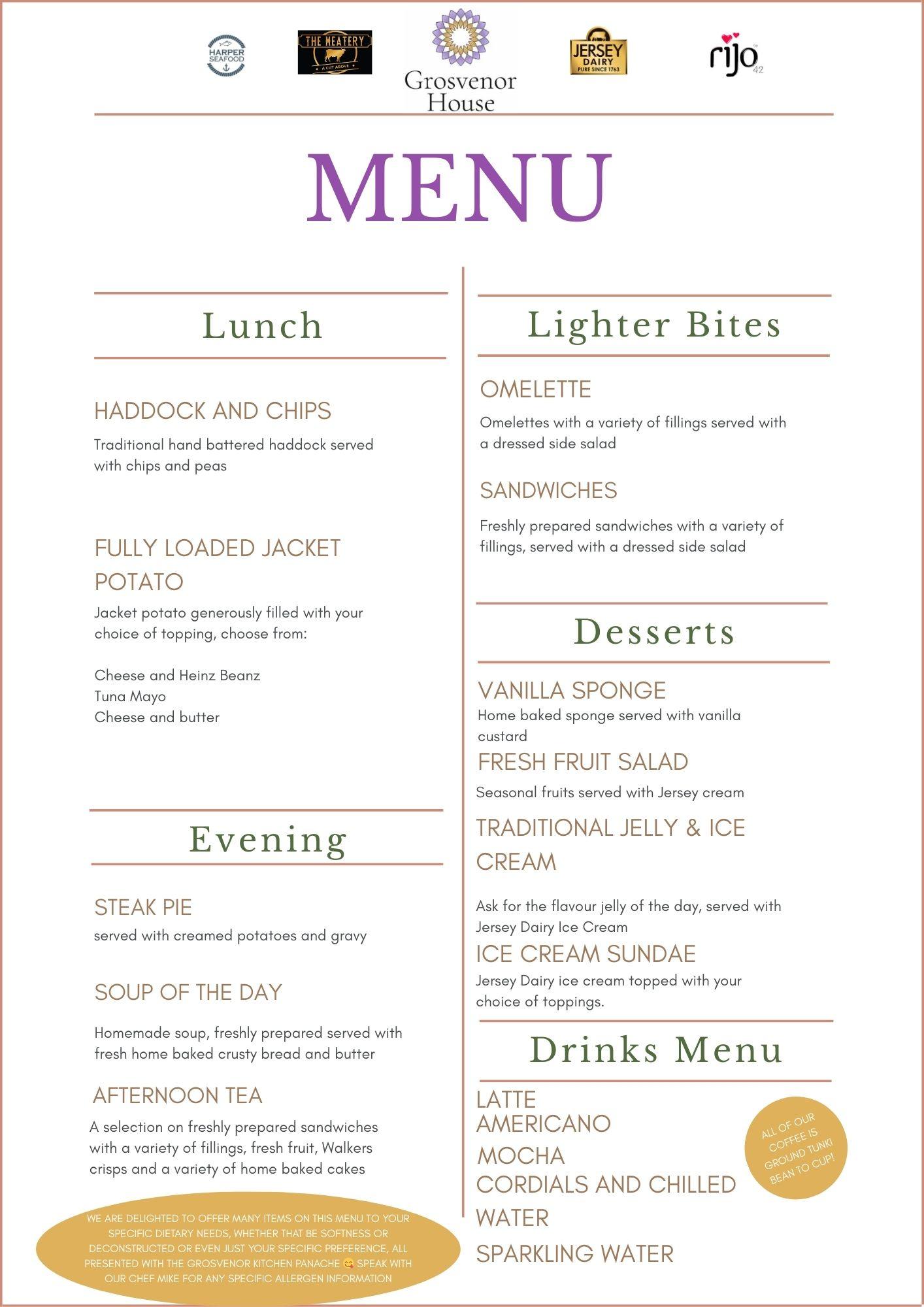 Text. January Menu January Menu Sample 2026 - Grosvenor House